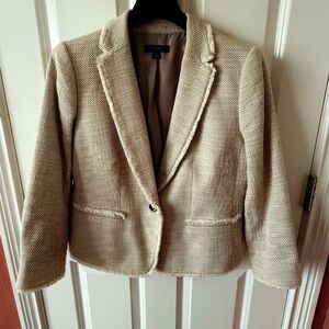 Ann Taylor Beige Textured Women's Blazer